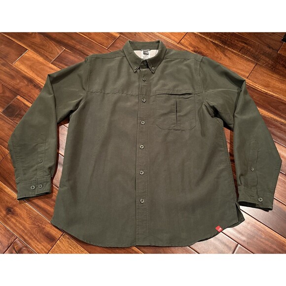 The North Face Other - North Face Men's Size M Medium Button Up Down Shirt Hiking Fishing Camping Green